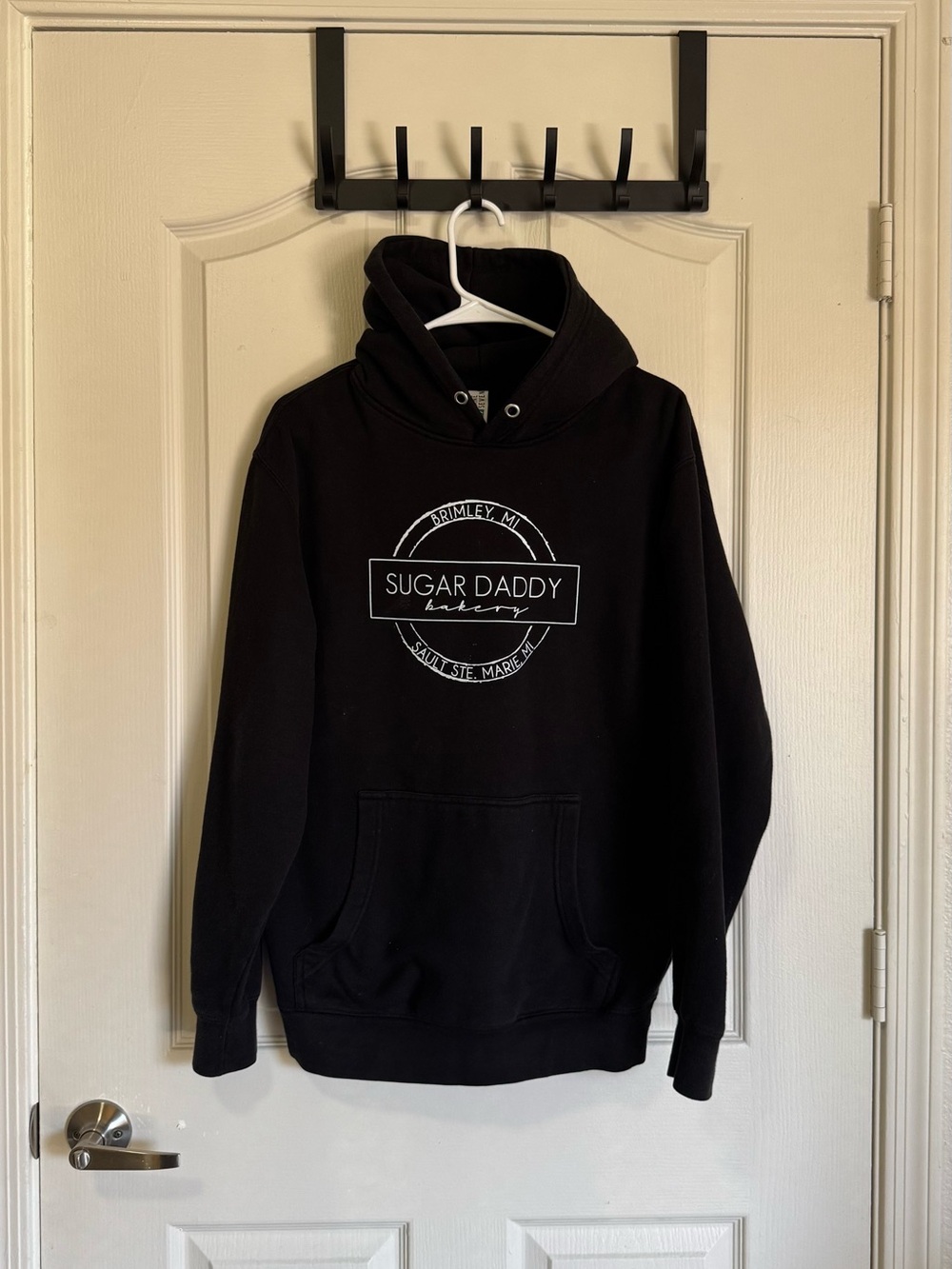 Black Graphic Hoodie for Women